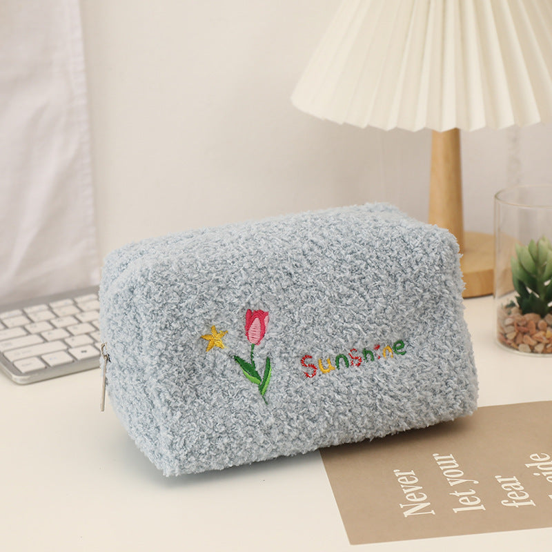 Wholesale Plush Storage Bag Jinxiang Cosmetic Bag Large Capacity Advanced Toiletry Portable Travel Japanese Cosmetic Bag